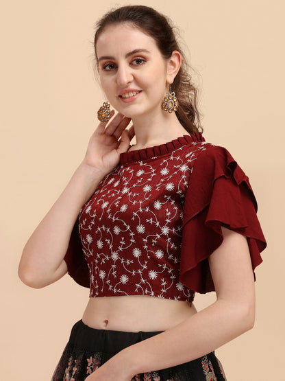 Casual Layered Embroidered Women Top