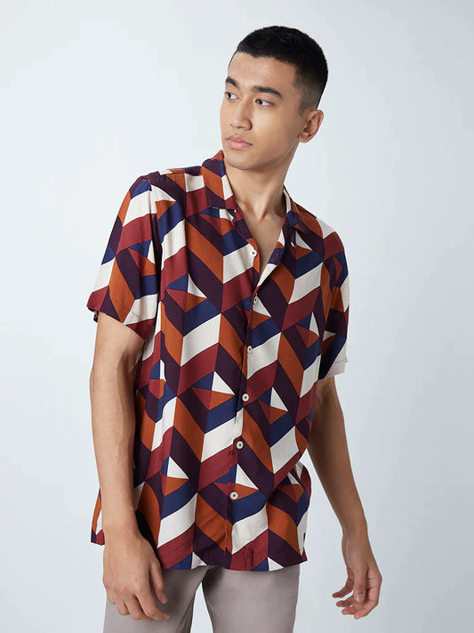 Nuon Multicolour Printed Relaxed-Fit Shirt