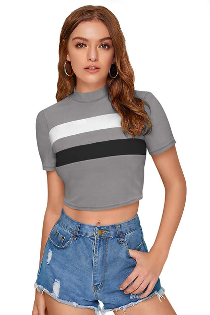 Women l Halter Neck Fitted Crop Top