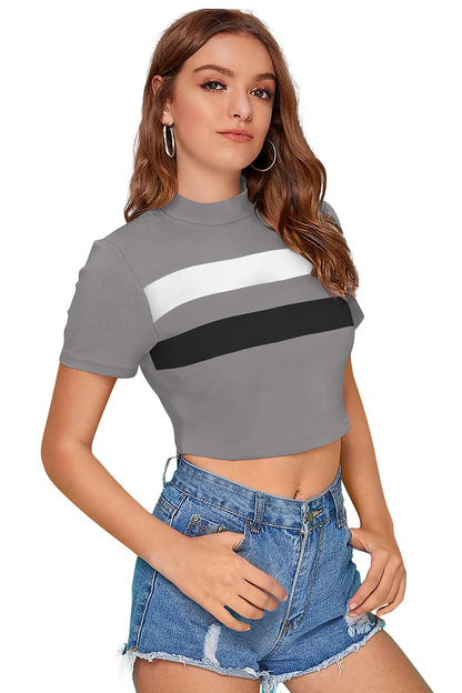 Women l Halter Neck Fitted Crop Top