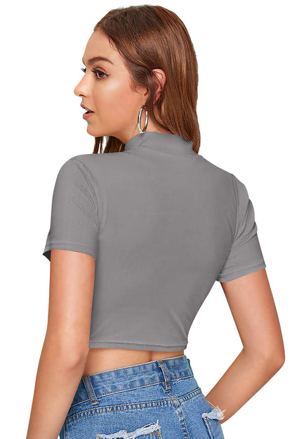 Women l Halter Neck Fitted Crop Top