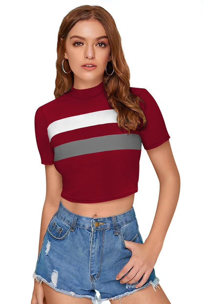 Women l Halter Neck Fitted Crop Top