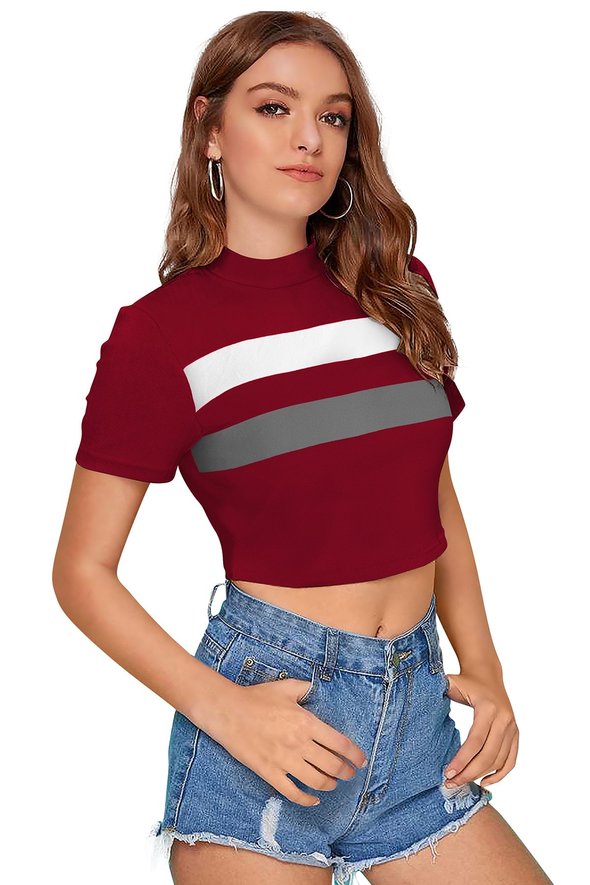 Women l Halter Neck Fitted Crop Top