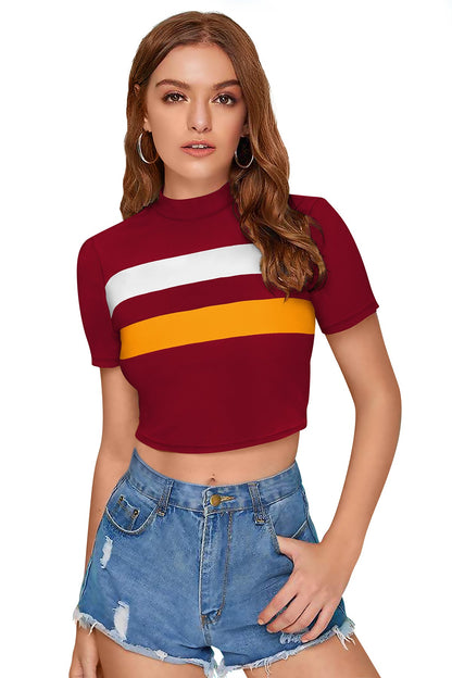 Women l Halter Neck Fitted Crop Top