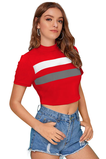 Women l Halter Neck Fitted Crop Top