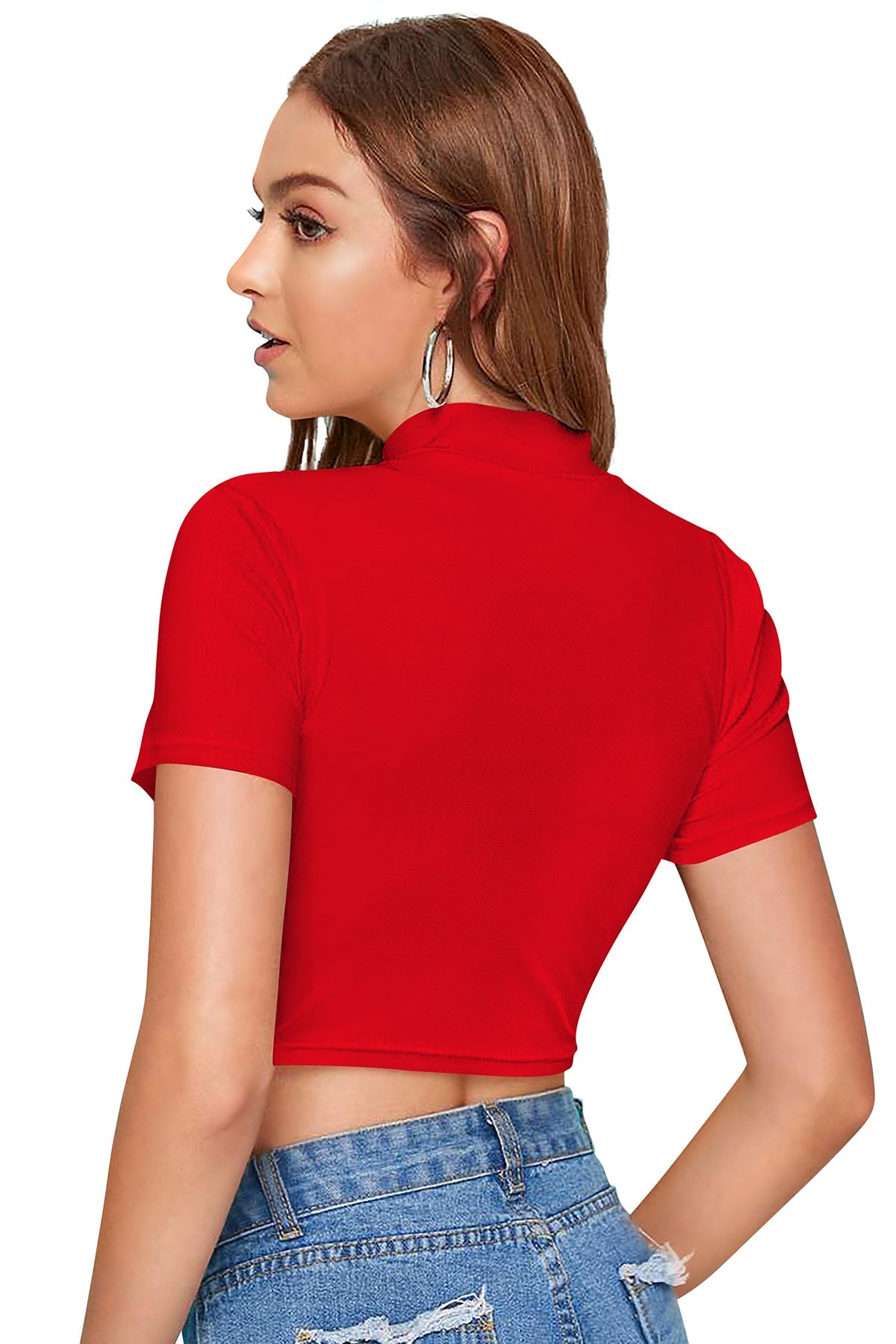 Women l Halter Neck Fitted Crop Top