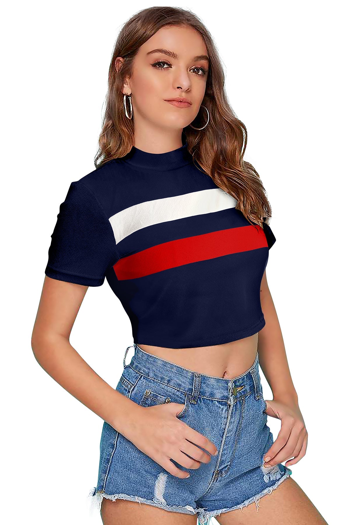 Women l Halter Neck Fitted Crop Top