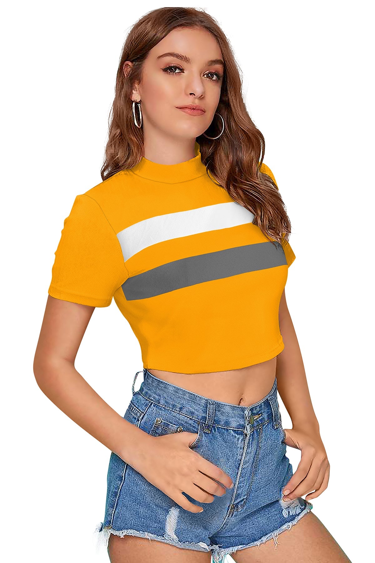 Women l Halter Neck Fitted Crop Top