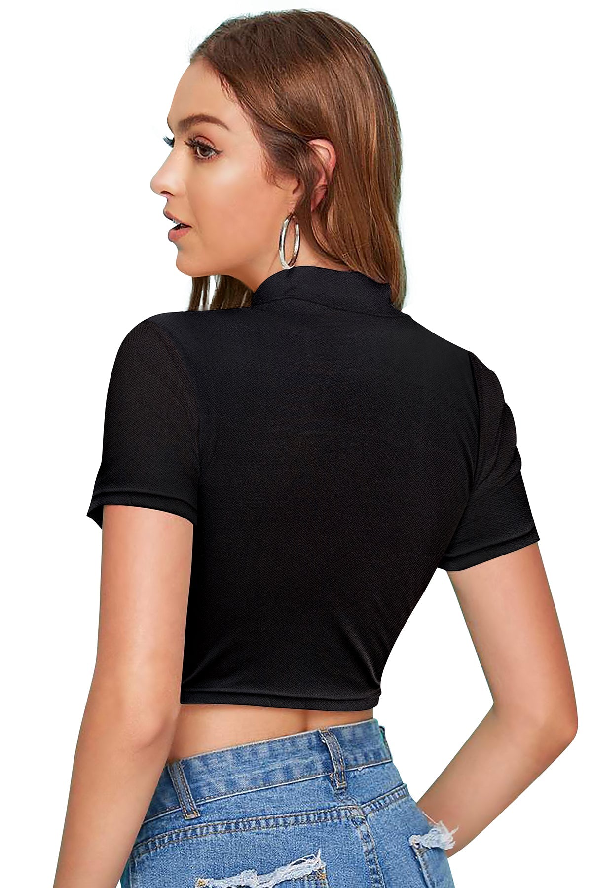 Women l Halter Neck Fitted Crop Top