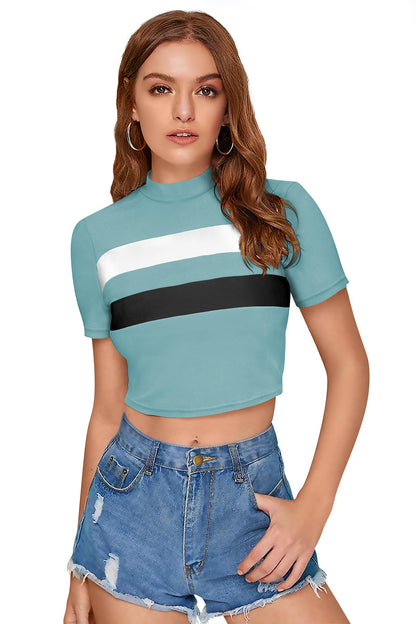 Women l Halter Neck Fitted Crop Top