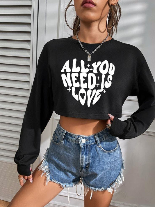 All You Need Is Love Women's Crop Top