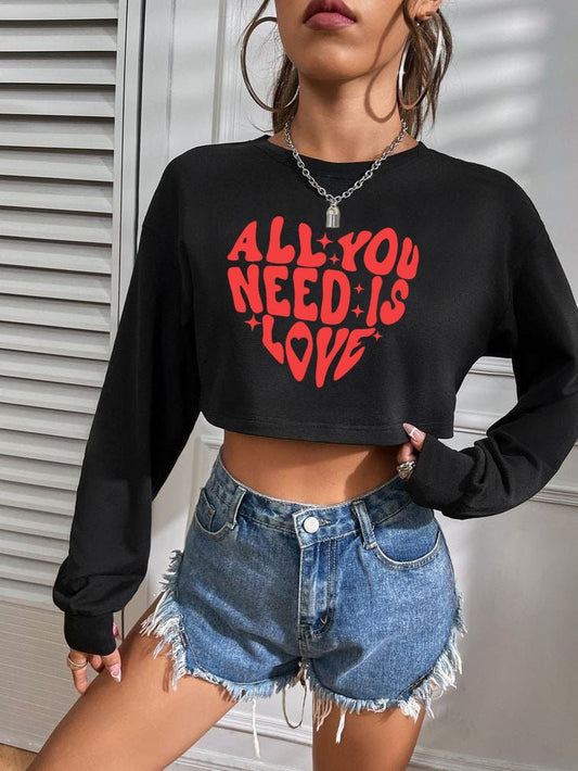 All You Need Is Love Women's Crop Top