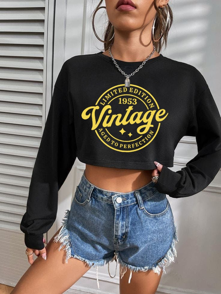 Vintage Graphics Women's Crop Top